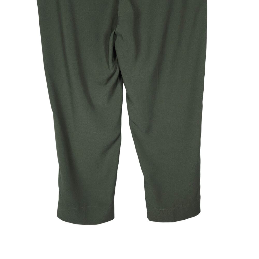 Madewell Womens Pants 4 Olive Green Paperbag Cropped Tapered Tie Waist Trouser - Picture 10 of 12